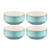 Bonna China Sea Blue dia.4.75" h:2" 12 oz. Round Blue Porcelain Bowl (Set of 4)
